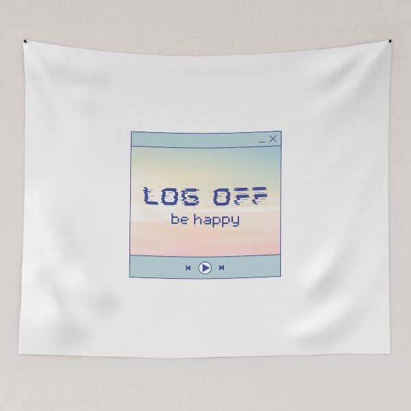Item preview, log off, be happy // y2k aesthetic designed and sold by zlivy.