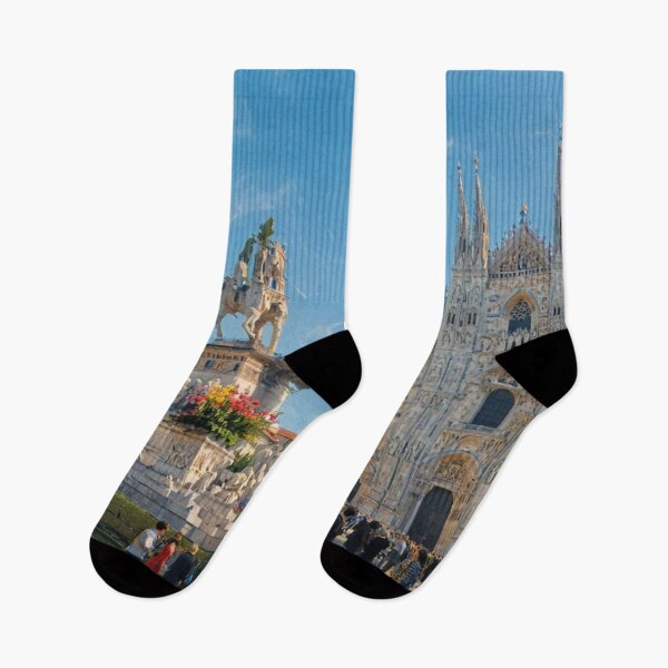 Item preview, Milan, Piazza del Duomo and equestrian statue of Vittorio Emanuele II. designed and sold by sid1802.