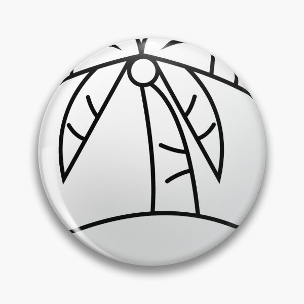 Item preview, Minimalist Tropical Palm Tree on a Small Island Line Art designed and sold by DesignbyAnnaM.