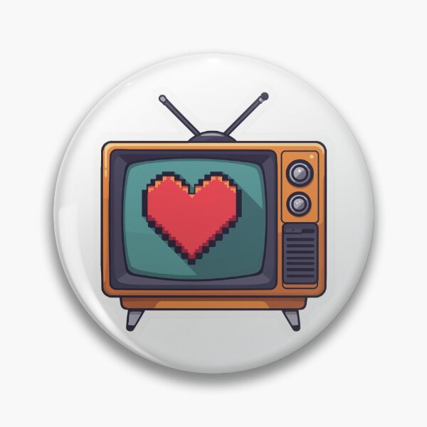 Item preview, Pixel Heart TV Sticker — Retro Gamer Decal for Laptop, Console Setup & Water Bottle designed and sold by Stick_It_With_Love.