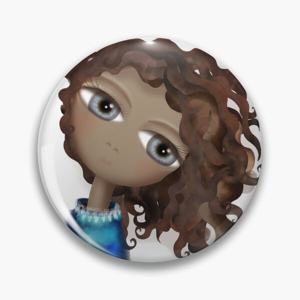 Item preview, Huge eyes Sunkissed doll earthy brown hair light eyes - Ruth Fitta-Schulz designed and sold by rupydetequila.