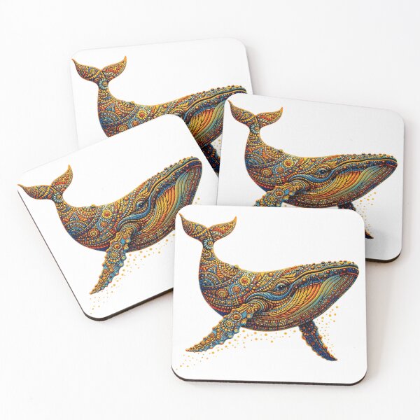 Item preview, Ocean Whale Zentangle Art Design designed and sold by Zaru Zentangle Studio.