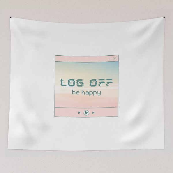 Item preview, log off, be happy // y2k aesthetic designed and sold by zlivy.