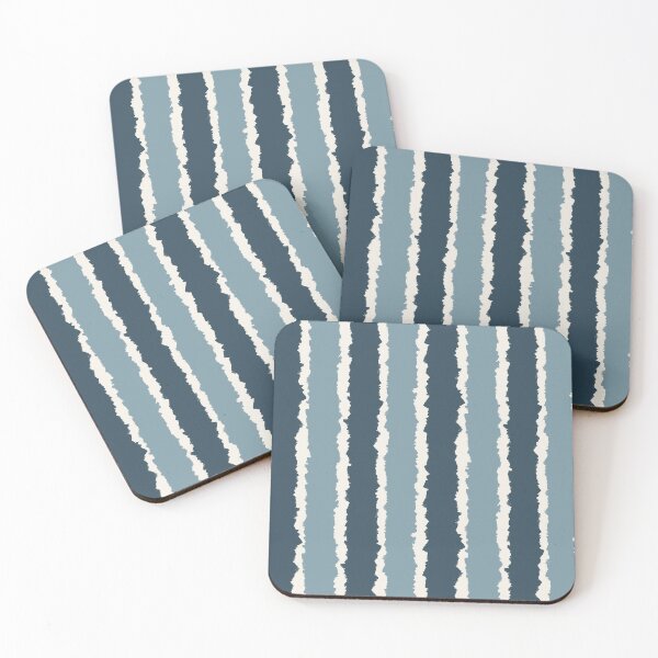 Item preview, Slate & Indigo Organic Hand-Painted Stripes designed and sold by DapperStudioByL.