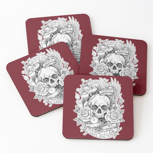 Item preview, Tempus Edax Rerum Gothic Skull Art designed and sold by Ekracreatives.