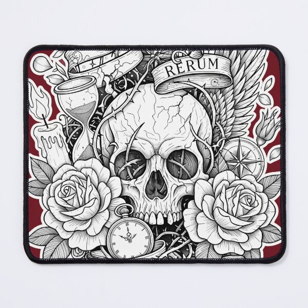 Item preview, Tempus Edax Rerum Gothic Skull Art designed and sold by Ekracreatives.