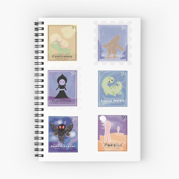 Item preview, cryptid post stamps designed and sold by peche-dabeille.