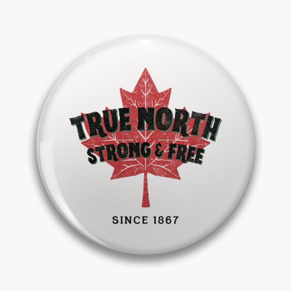 Item preview, True North Strong & Free Design - Canada Pride Scarlet Leaf - Canadian Maple Leaf Logo designed and sold by PowerKanjiFit.