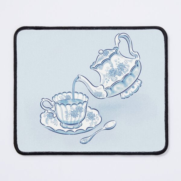 Item preview, Blue Sunday teacup and teapot designed and sold by operamariposa.