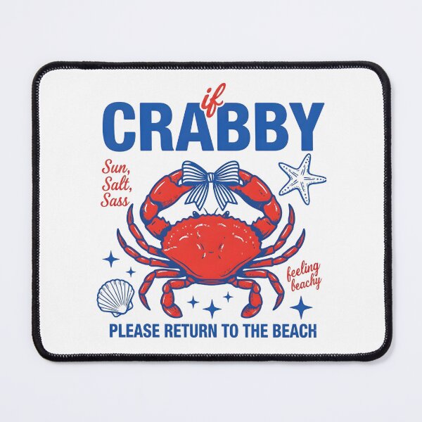 Item preview, If Crabby Please Return To The Beach T-Shirt Funny Salty Sun Sassy Crab Humor Summer Vacation Gift designed and sold by Shivartdesign36.