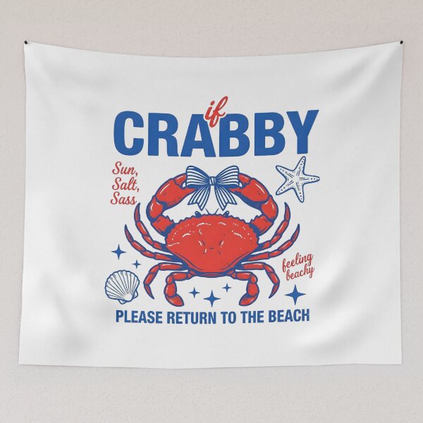 Item preview, If Crabby Please Return To The Beach T-Shirt  Funny Salty Sun Sassy Crab Humor  Summer Vacation Gift designed and sold by Shivartdesign36.