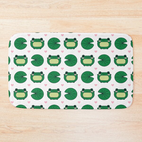 Item preview, Cute Kawaii Chibi Frogs with Hearts and Lily Pads designed and sold by DrawnByAllu.