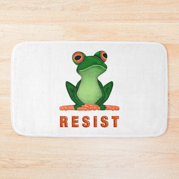 Item preview, Cute Tree Frog Resist Art – “Prince No More” Bold Protest Illustration Sticker | Green Frog Standing for the People designed and sold by MFGB-Creations.
