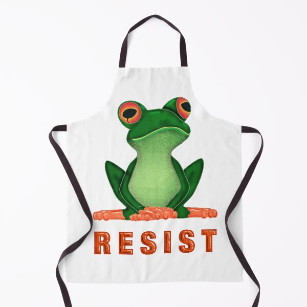Item preview, Cute Tree Frog Resist Art – “Prince No More” Bold Protest Illustration Sticker | Green Frog Standing for the People designed and sold by MFGB-Creations.