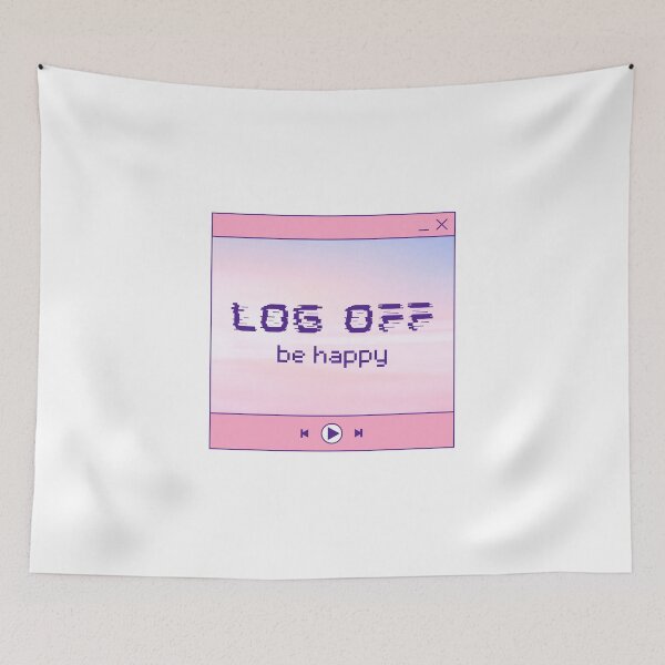 Item preview, log off, be happy // y2k aesthetic designed and sold by zlivy.