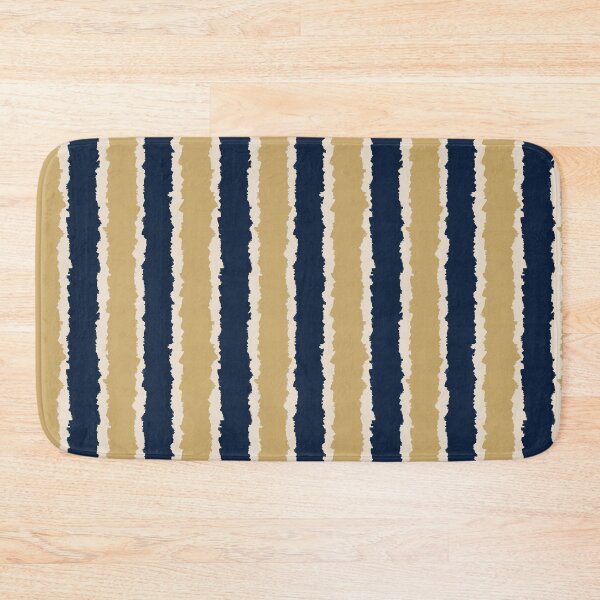 Item preview, Mustard Yellow and Deep Indigo Torn Edge Stripe Pattern designed and sold by DapperStudioByL.