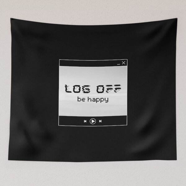Item preview, log off, be happy // y2k aesthetic designed and sold by zlivy.