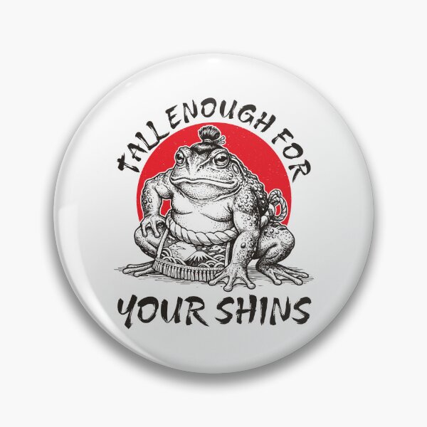 Item preview, Tall Enough For Your Shins Funny Frog Sumo Wrestler Humor designed and sold by gunaone-design.