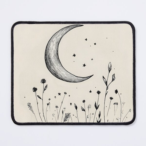 Item preview, Until We Meet Again Moon Art, Minimalist Celestial Design, Sympathy Gift, Memorial Wildflower Illustration, Aesthetic Spiritual Artwork designed and sold by InnerFaith.