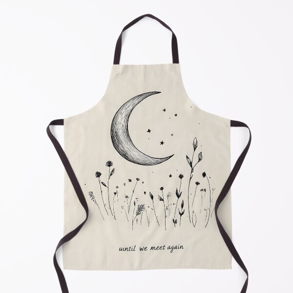 Item preview, Until We Meet Again Moon Art, Minimalist Celestial Design, Sympathy Gift, Memorial Wildflower Illustration, Aesthetic Spiritual Artwork designed and sold by innerfaith.