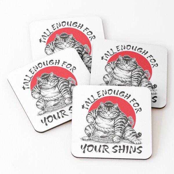 Item preview, Tall Enough For Your Shins Funny Cat Sumo Wrestler designed and sold by gunaone-design.