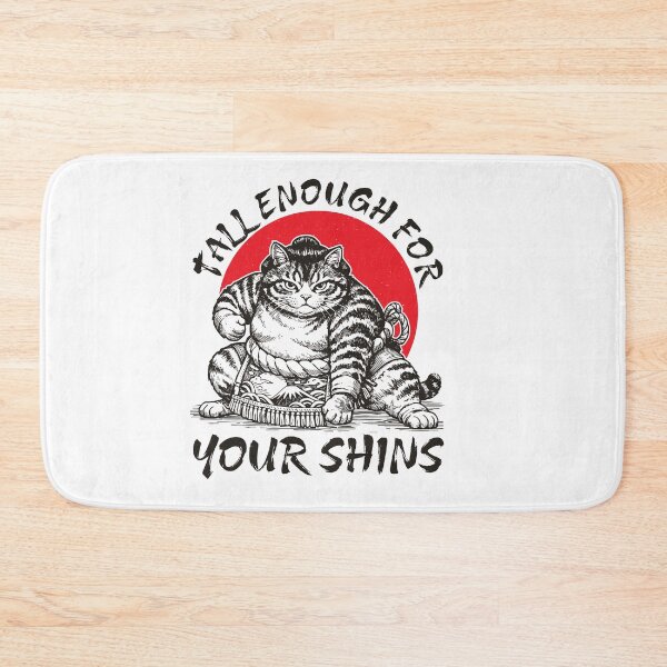 Item preview, Tall Enough For Your Shins Funny Cat Sumo Wrestler designed and sold by gunaone-design.