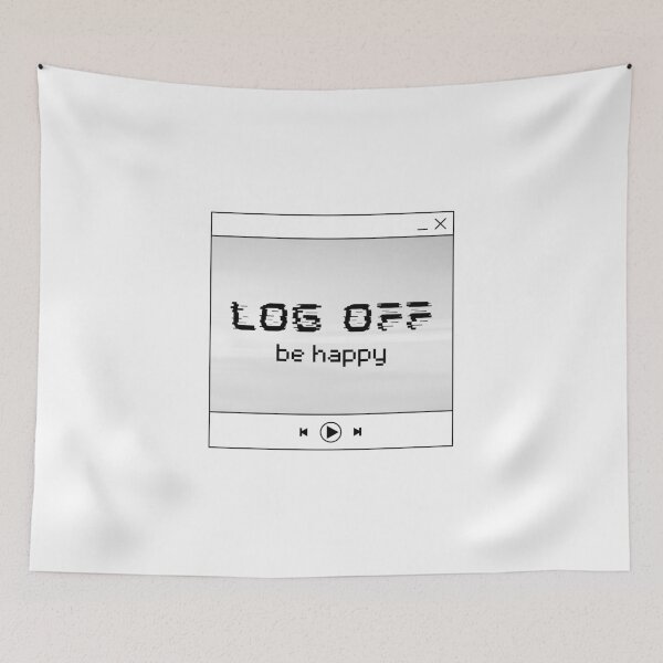 Item preview, log off, be happy // y2k aesthetic designed and sold by zlivy.