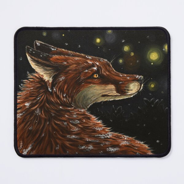 Item preview, Cold Night - a fox in the first snow of the year designed and sold by Nekospencilart.