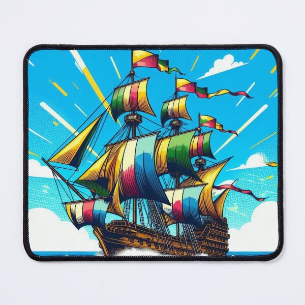 Item preview, Colorful Sailing Ship – Ocean Adventure designed and sold by Dogandesighn.