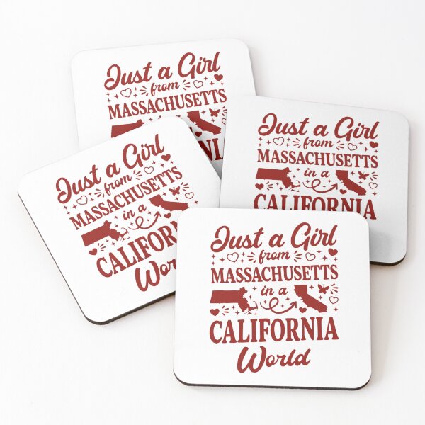 Item preview, Just A Girl From Massachusetts In A California World - Funny Relocation Quote designed and sold by Ali-printshop.