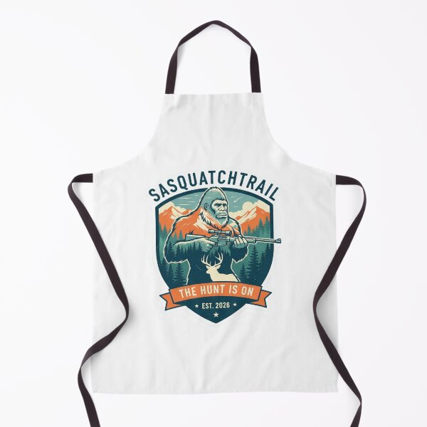 Item preview, Sasquatch Hunter Badge - Big Foot Hunting Mountain Nature Art designed and sold by SasquatchTrail.