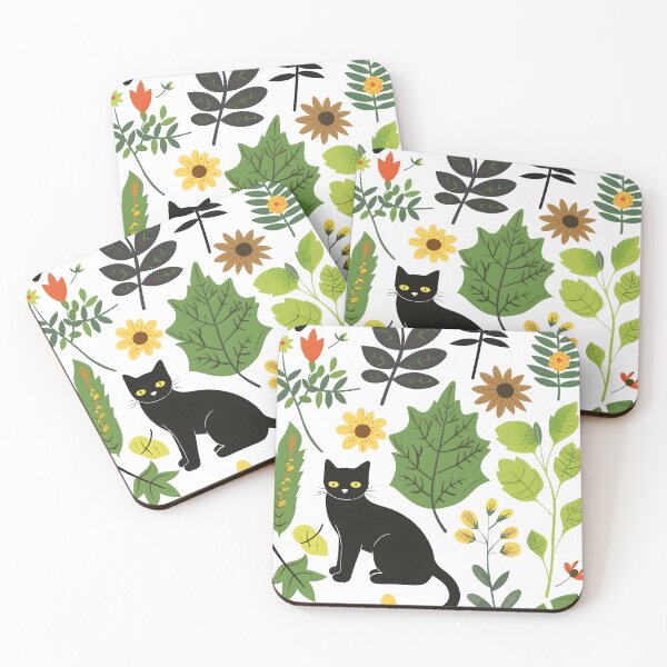 Item preview, Botanical Black Cat designed and sold by xiao xuans.