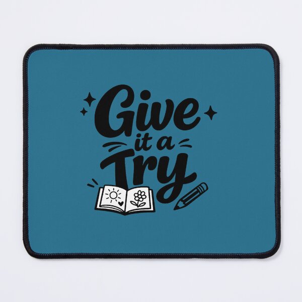 Item preview, Give It a Try – Motivational Kids Typography Design designed and sold by annenambiro.