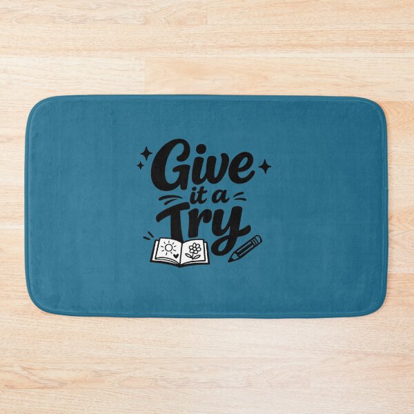 Item preview, Give It a Try – Motivational Kids Typography Design designed and sold by annenambiro.