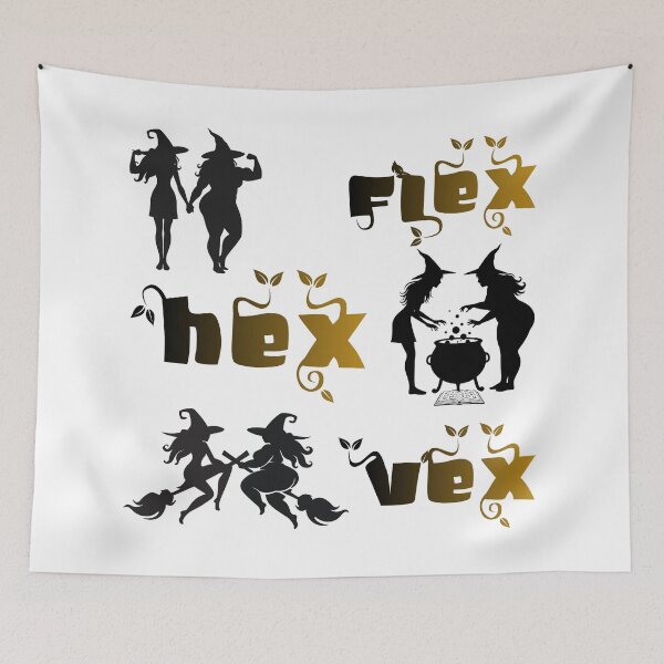 Item preview, Flexing, Hexing and Vexing | Body Solidarity Fat and Thin Witches designed and sold by dickensign.
