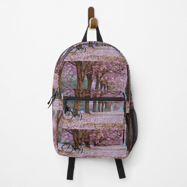 Item preview, Vintage Bicycle under Pink Cherry Blossom Trees designed and sold by GUINewAlex.