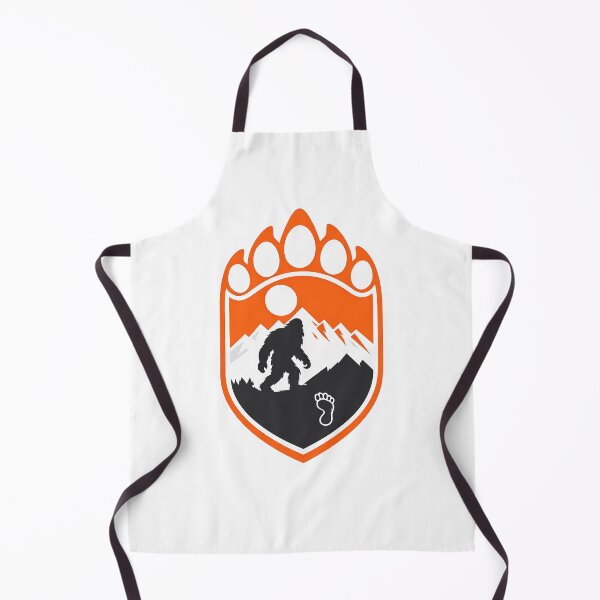 Item preview, Sasquatch Bigfoot Paw Print Badge - Orange Mountain Nature Art designed and sold by SasquatchTrail.