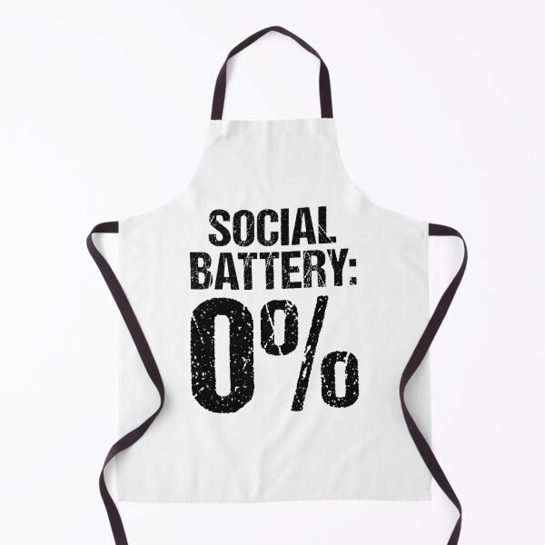 Item preview, Social Battery: 0%, Grunge Typography designed and sold by Memes N Lore .