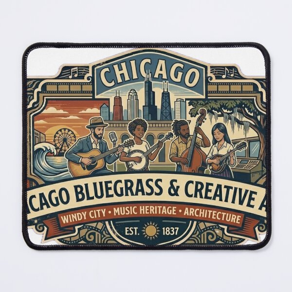 Item preview, Chicago - Bluegrass & Creative Arts designed and sold by 337Shirts.