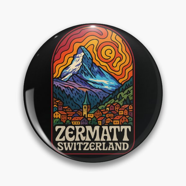 Item preview, Zermatt Switzerland Trippy Art Travel designed and sold by TomFrontierArt.