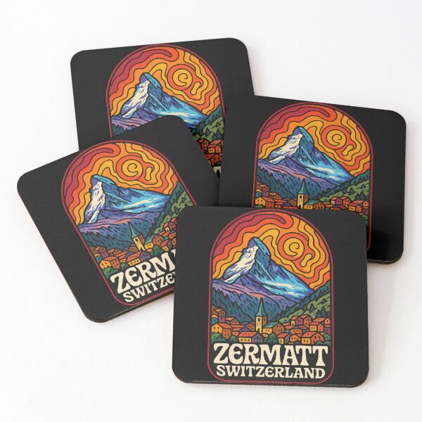 Item preview, Zermatt Switzerland Trippy Art Travel designed and sold by TomFrontierArt.