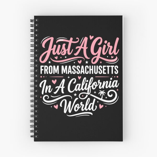 Item preview, Just A Girl From Massachusetts In A California World - Funny Relocation Quote designed and sold by Ali-printshop.