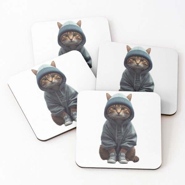 Item preview, Cool Hipster Cat - Aesthetic Urban Kitty with Sunglasses designed and sold by Timastorart.
