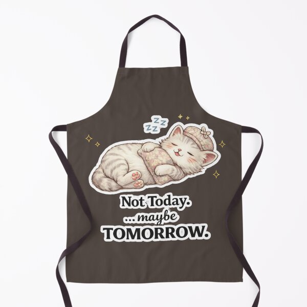 Item preview,  Not Today Maybe Tomorrow – Funny Lazy Cat Meme designed and sold by Serene Whiskers.