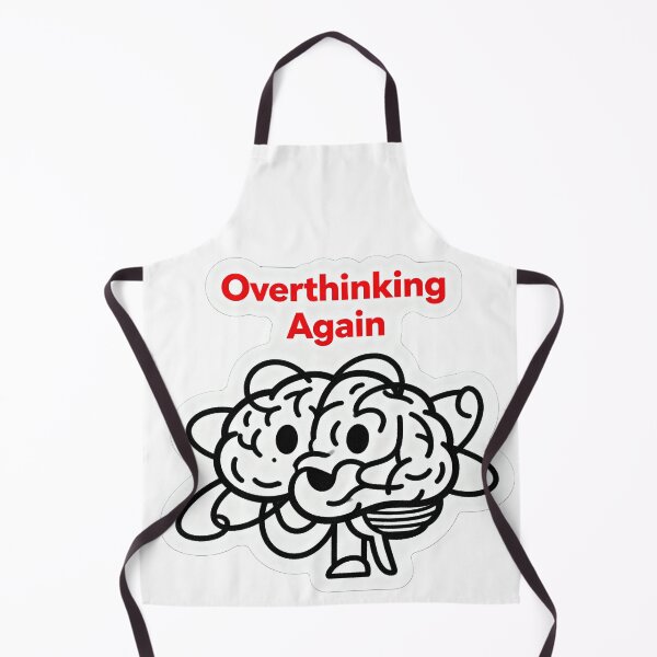 Item preview, Overthinking Again – Funny Minimalist Brain Doodle Design designed and sold by Modefissi.