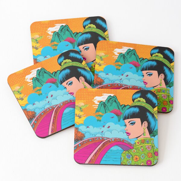 Item preview, Vibrant Asian Landscape with a Stylish Woman designed and sold by Artessie.