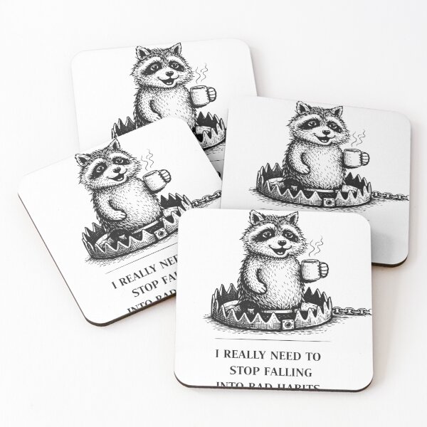 Item preview, Anxiety Raccoon Trap Meme – I Need To Stop Falling Into Bad Habits designed and sold by Region.