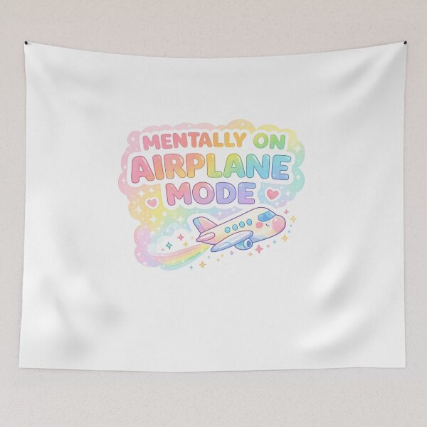 Item preview, Mentally On Airplane Mode Sticker – Funny Anti Social Aesthetic Sticker designed and sold by CutePlix.