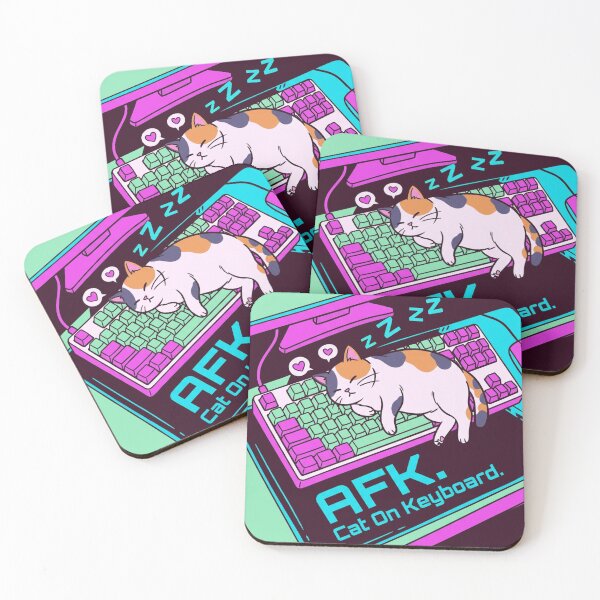 Item preview, AFK Lofi Slumber: The Cyber Desk Cat designed and sold by Teeflex.