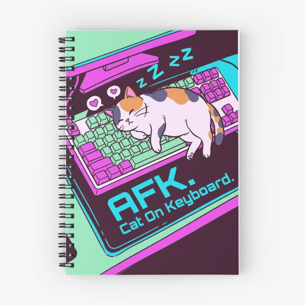 Item preview, AFK Lofi Slumber: The Cyber Desk Cat designed and sold by Teeflex.